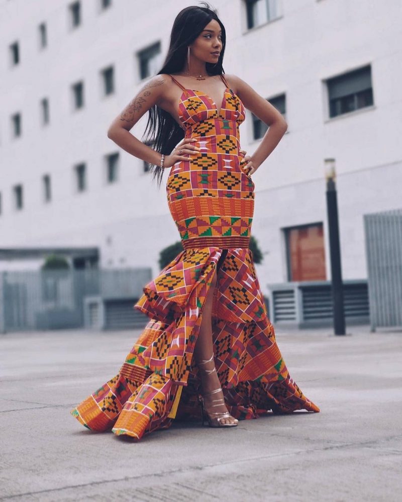 Long ankara gown