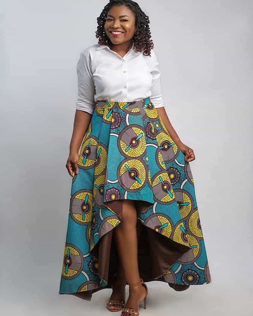 40 Latest Ankara Skirt Styles You Should Check Out | ThriveNaija