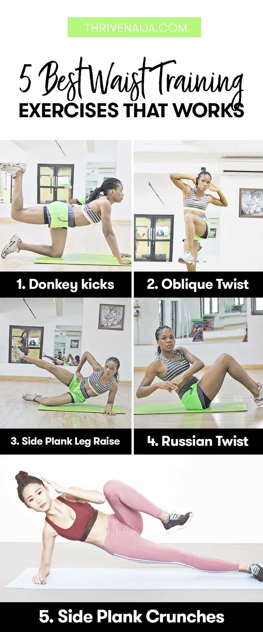 waist training exercise moves