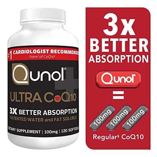 Qunol Ultra CoQ10 100mg, 3x Better Absorption, Patented Water and Fat Soluble Natural Supplement