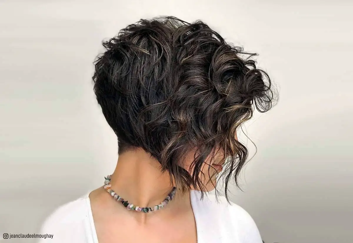 Curly Stacked Bob