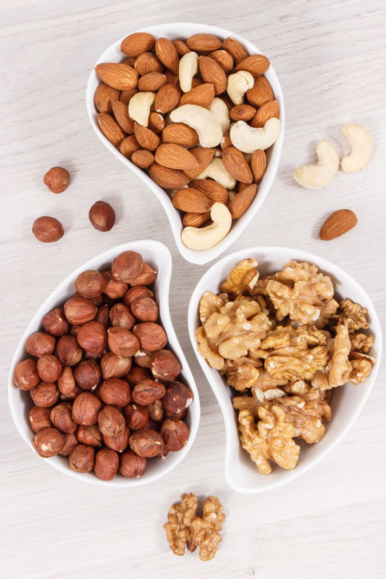 Different nuts and almonds as source vitamins and minerals