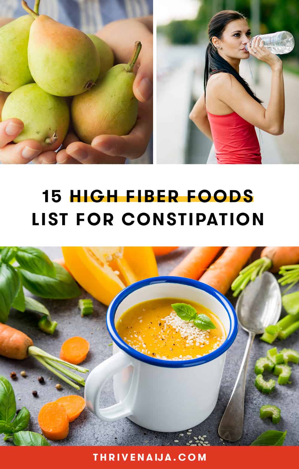 high fiber foods list for constipation