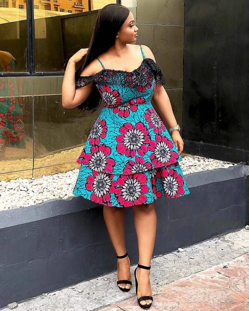 ankara short gown styles