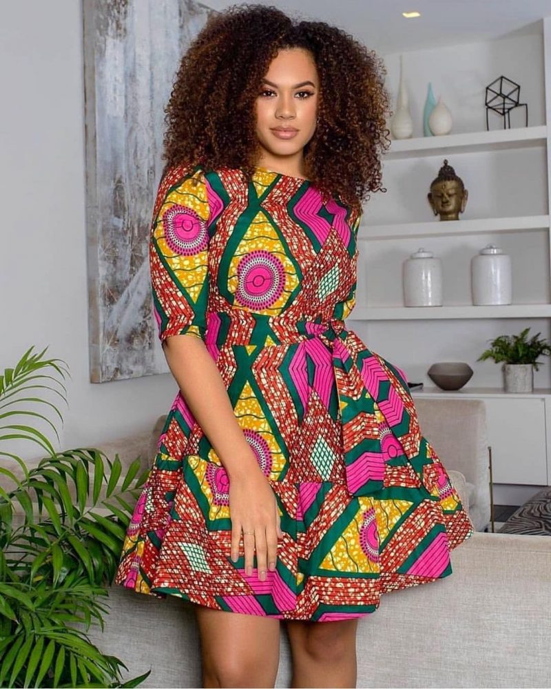 ankara short gown styles