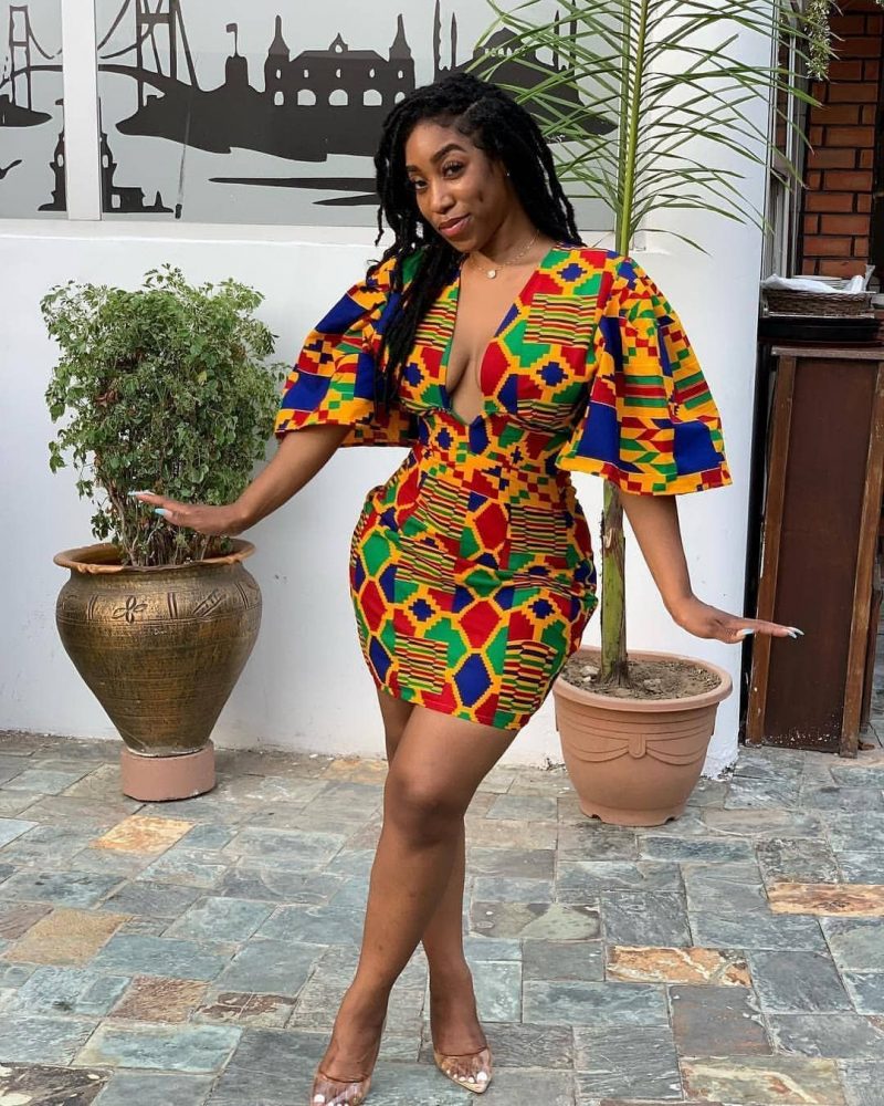 ankara short gown styles