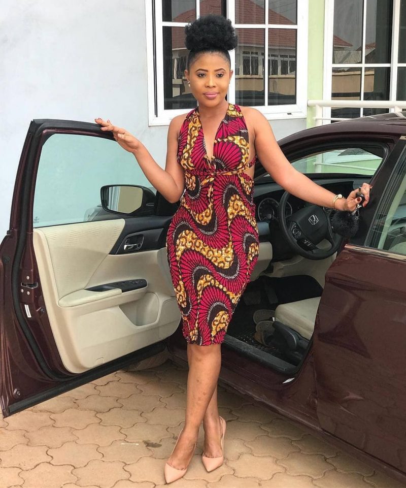 ankara short gown styles