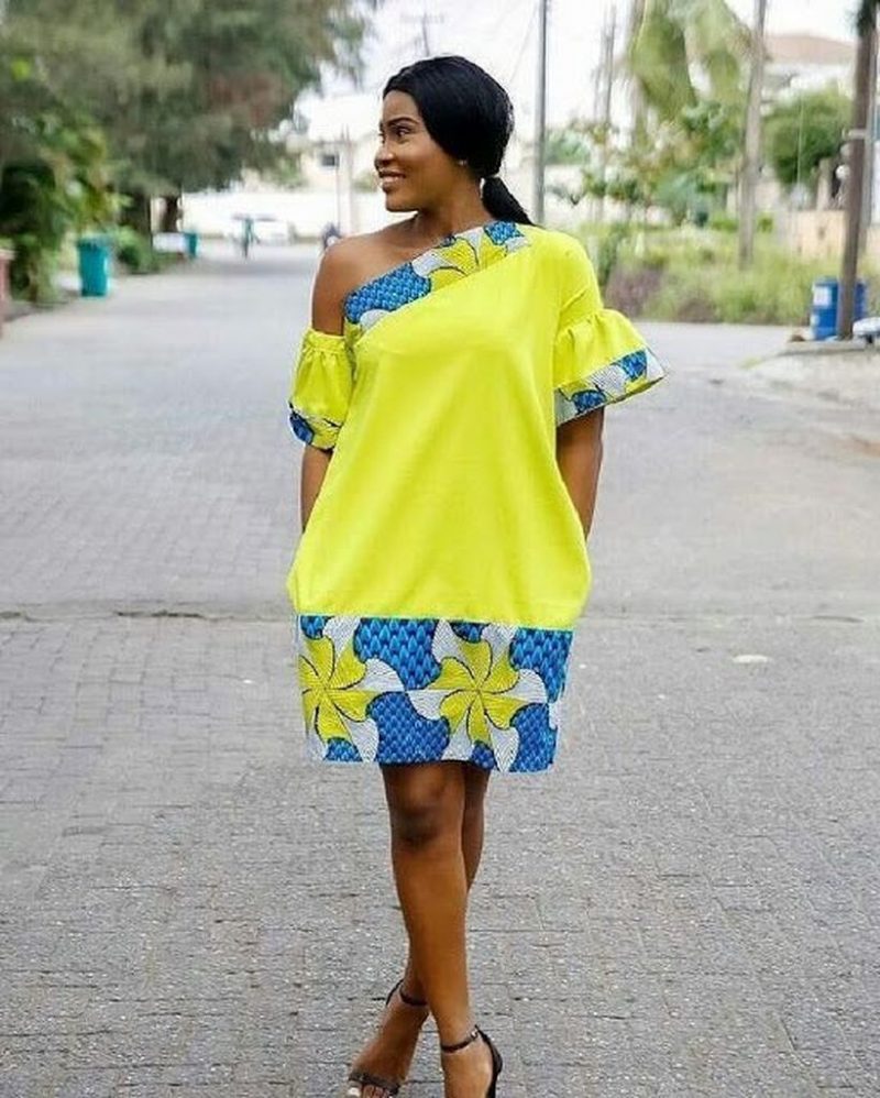 ankara short gown styles