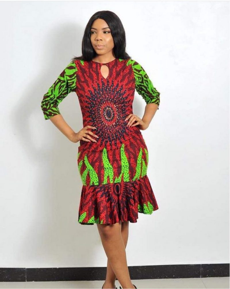 ankara short gown styles