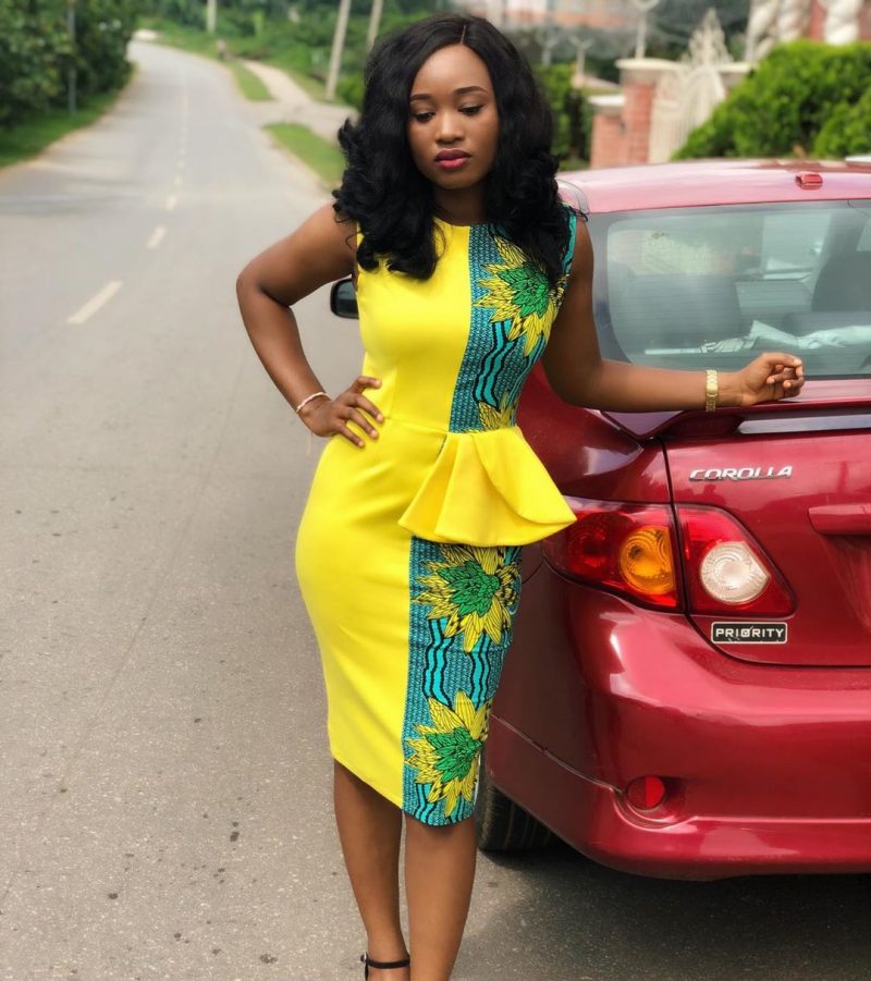 ankara short gown styles