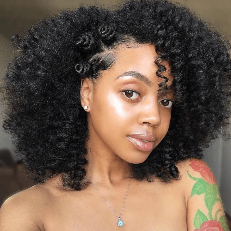 Curly natural hairstyles