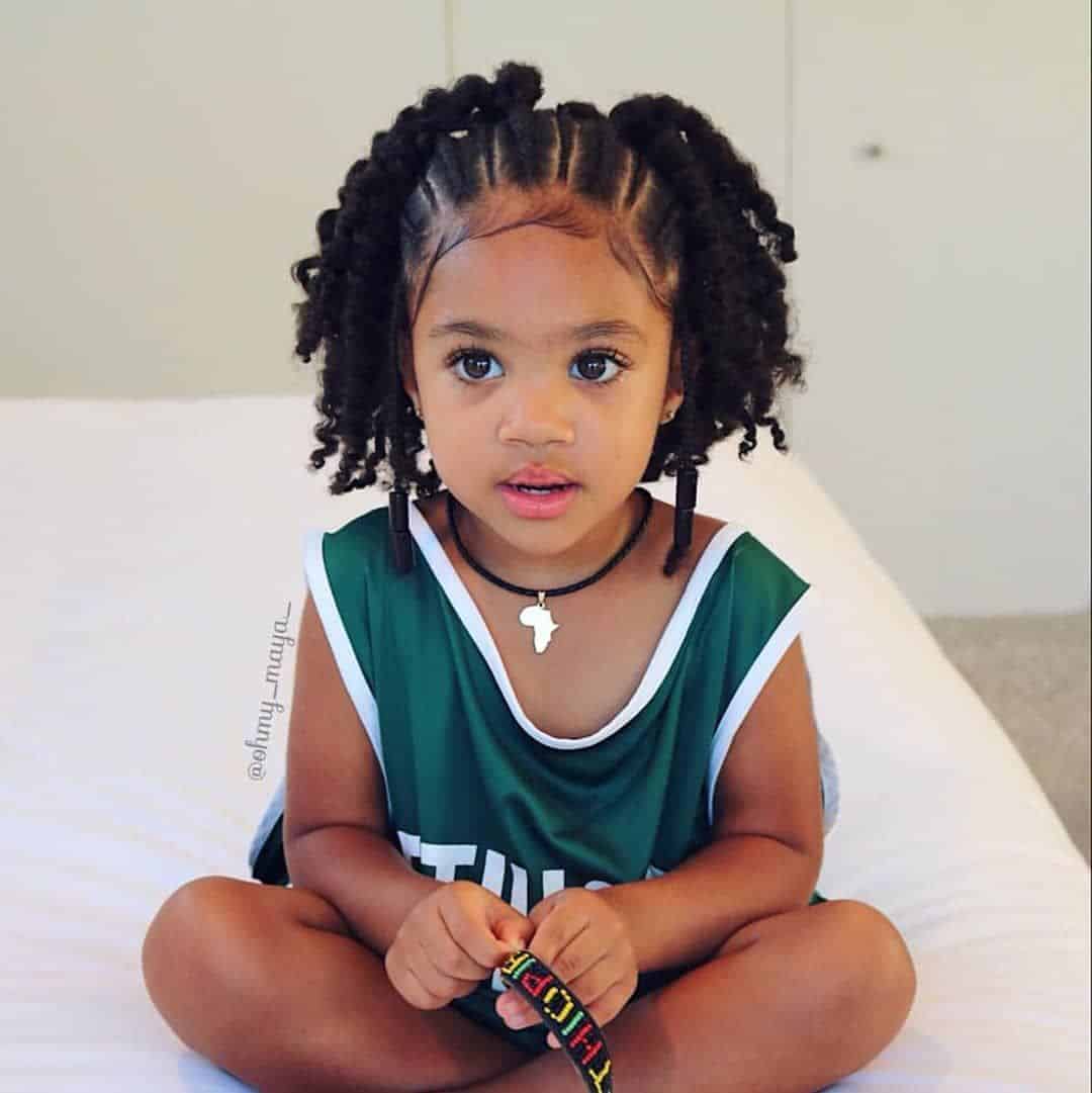 17 Cute Natural Hair Hairstyles For Kids ThriveNaija