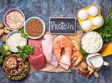 Healthy food high in protein