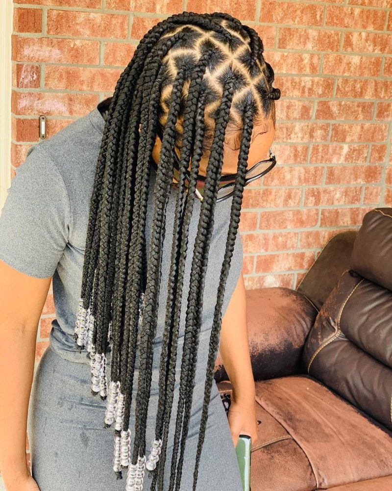 50 Box Braid Hairstyles Worth Trying This Year | ThriveNaija