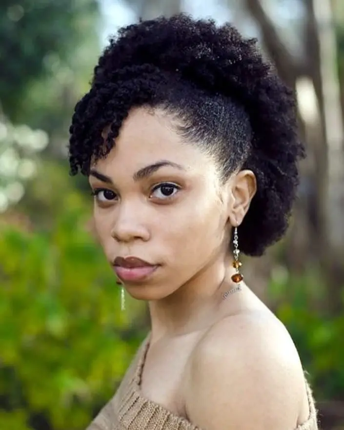 Afro With Side Twist Bangs