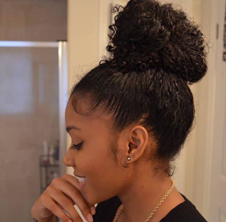 Natural hair bun