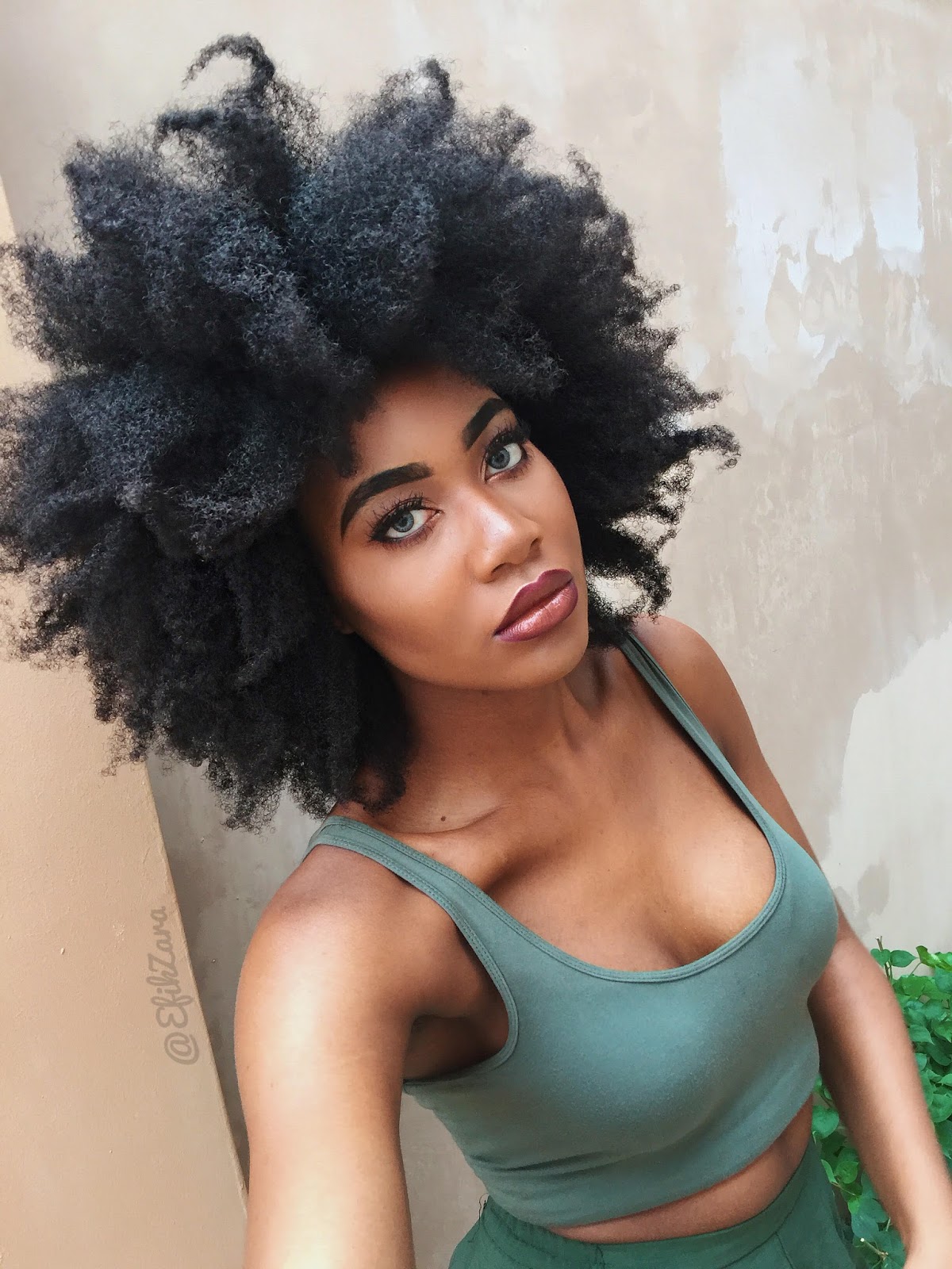 Natural hair afro