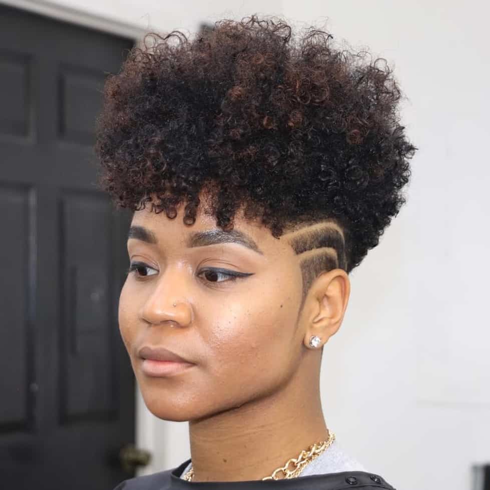 Short natural hairstyle