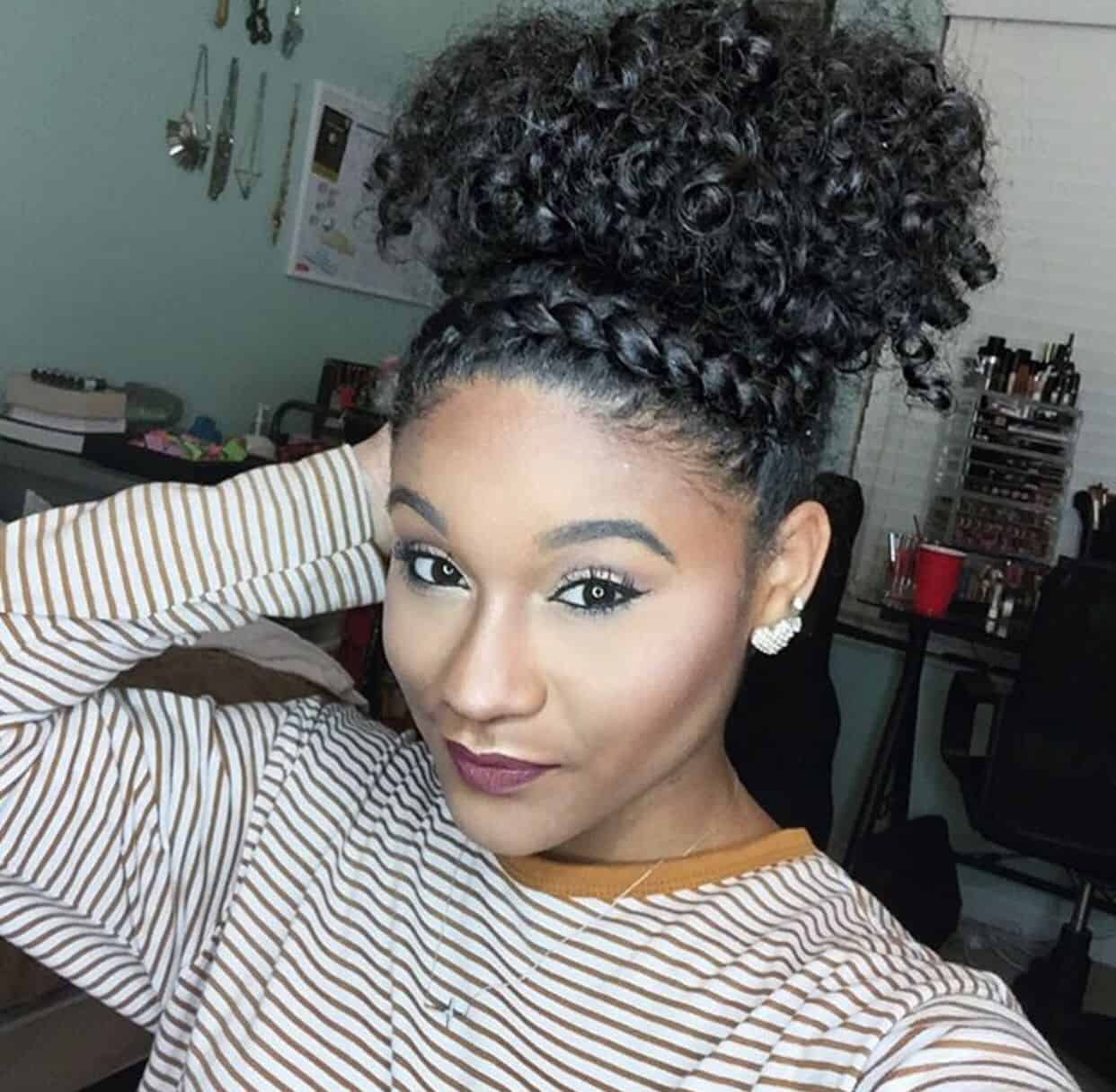 How to Do a Black Girl High Messy Bun Ponytail  Natural Girl Wigs