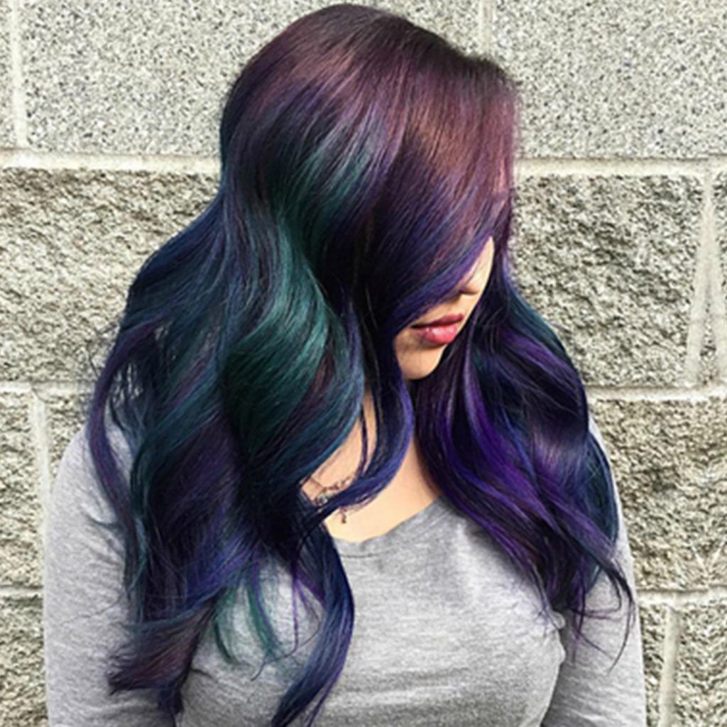 Oil slick hairstyle ideas