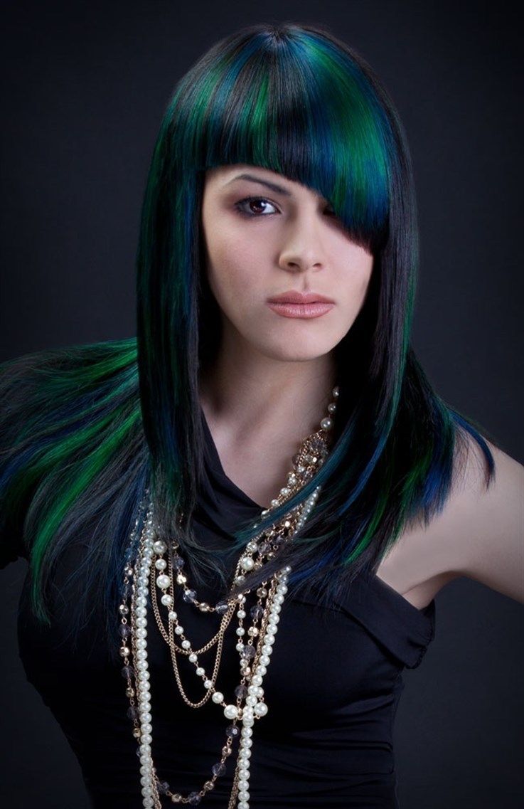 Oil slick hairstyle ideas