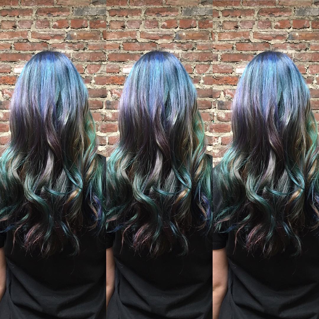 Oil slick hairstyle ideas