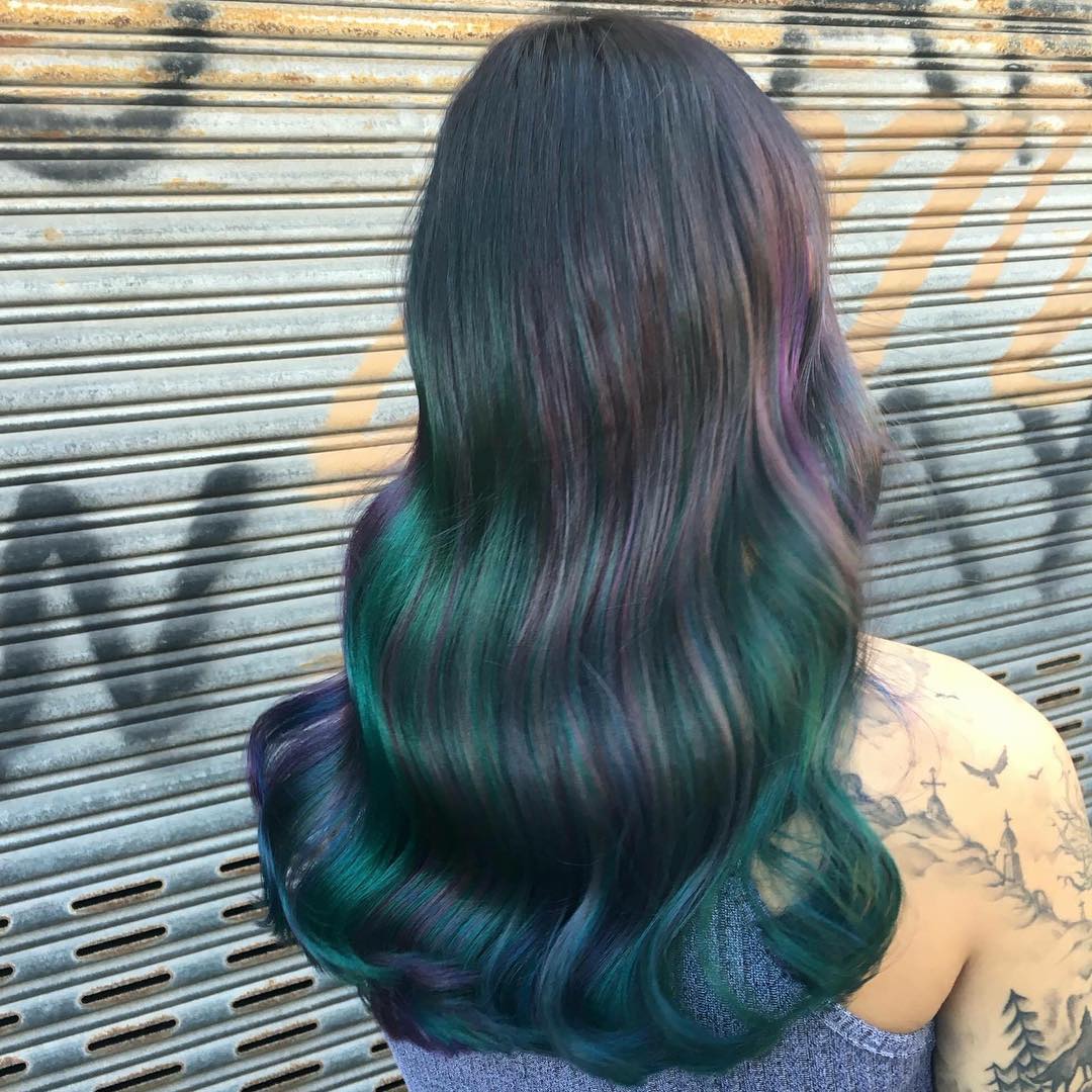 Oil slick hairstyle ideas