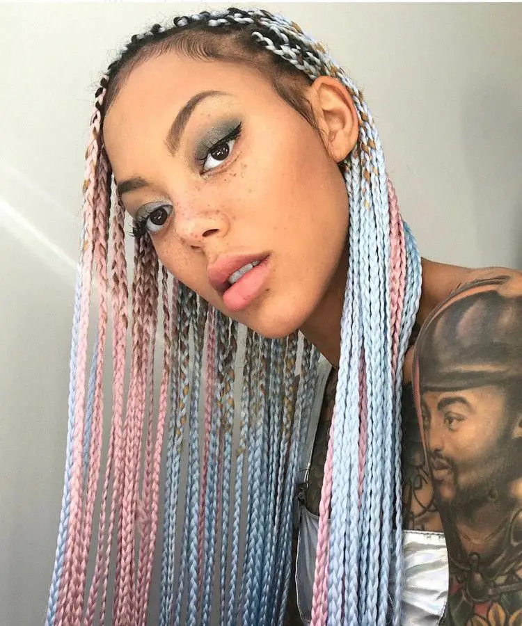 Featured image of post Color Mix Knotless Box Braids With Color