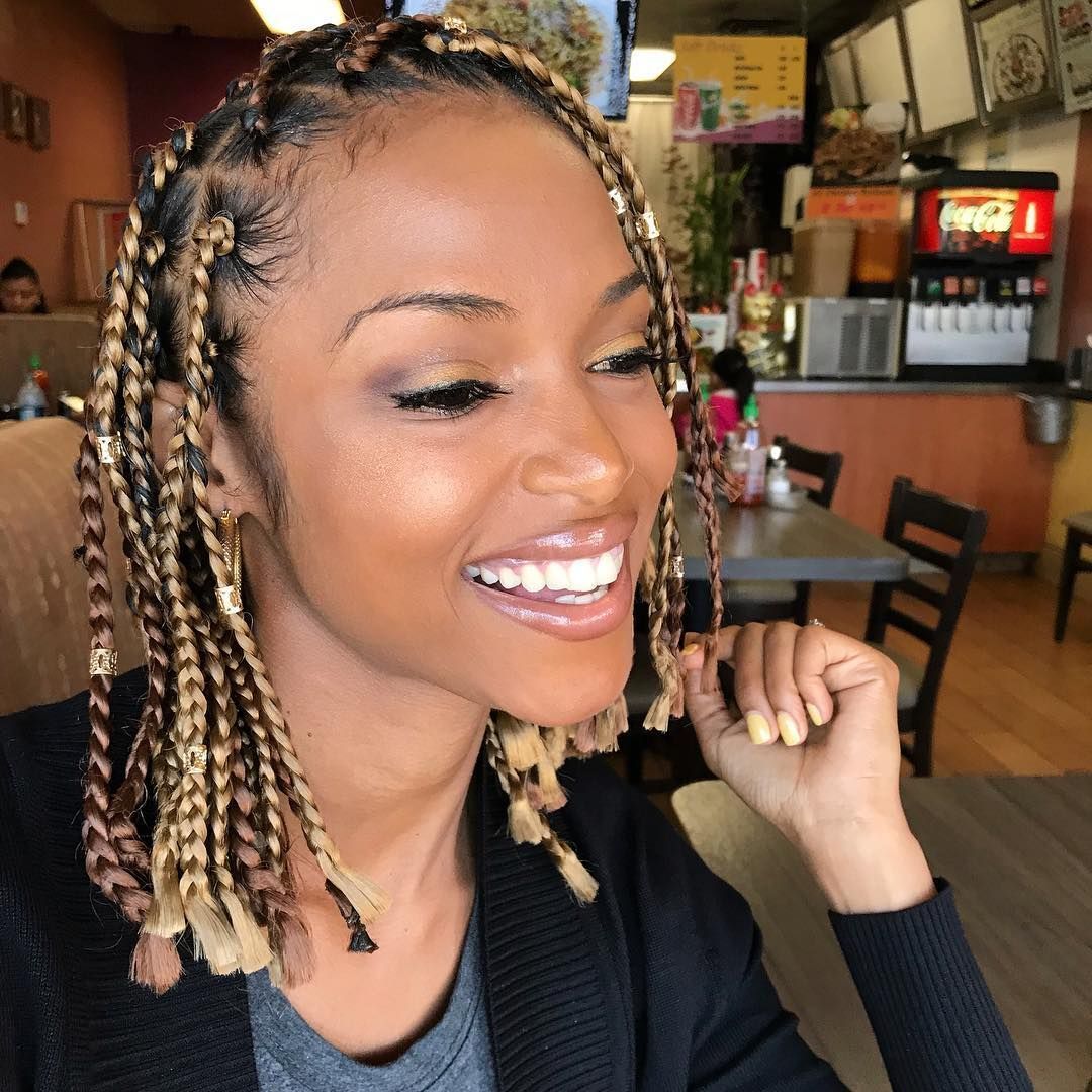 Meadium box braids that are trendy in 2020