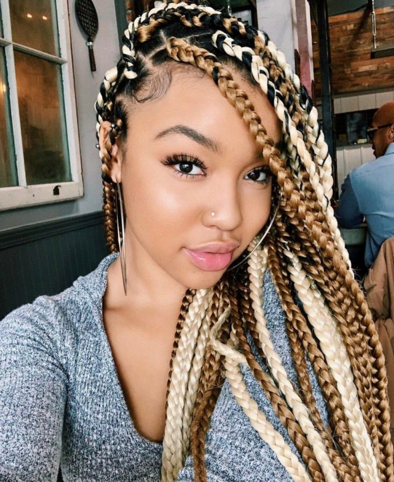 50 Beautiful Jumbo Box Braids Ideas For 2023 | ThriveNaija