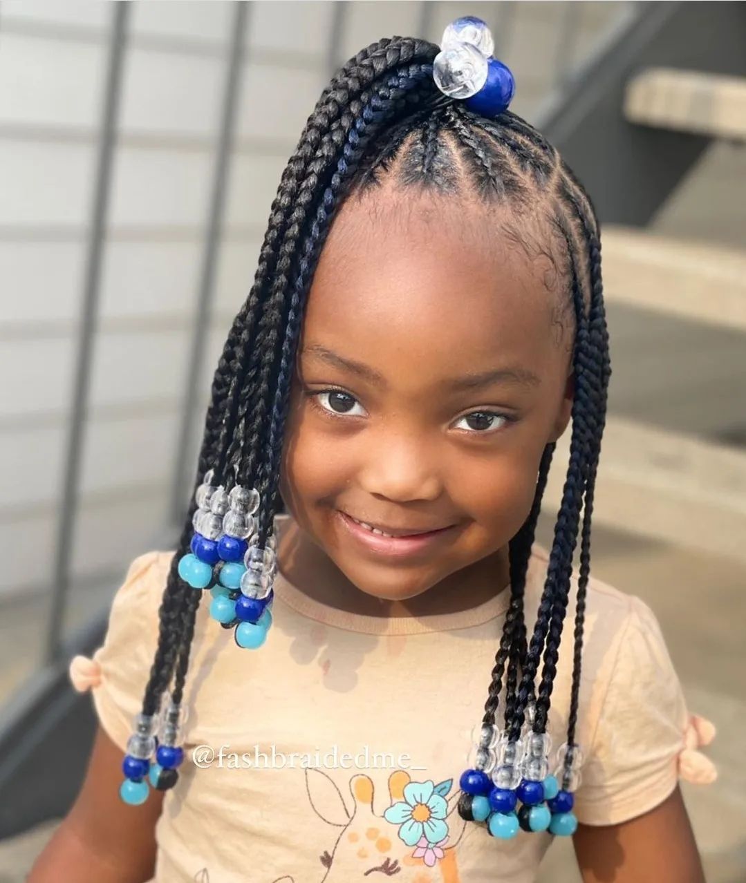 Toddler Braided Hairstyles with Beads for Cute Girls