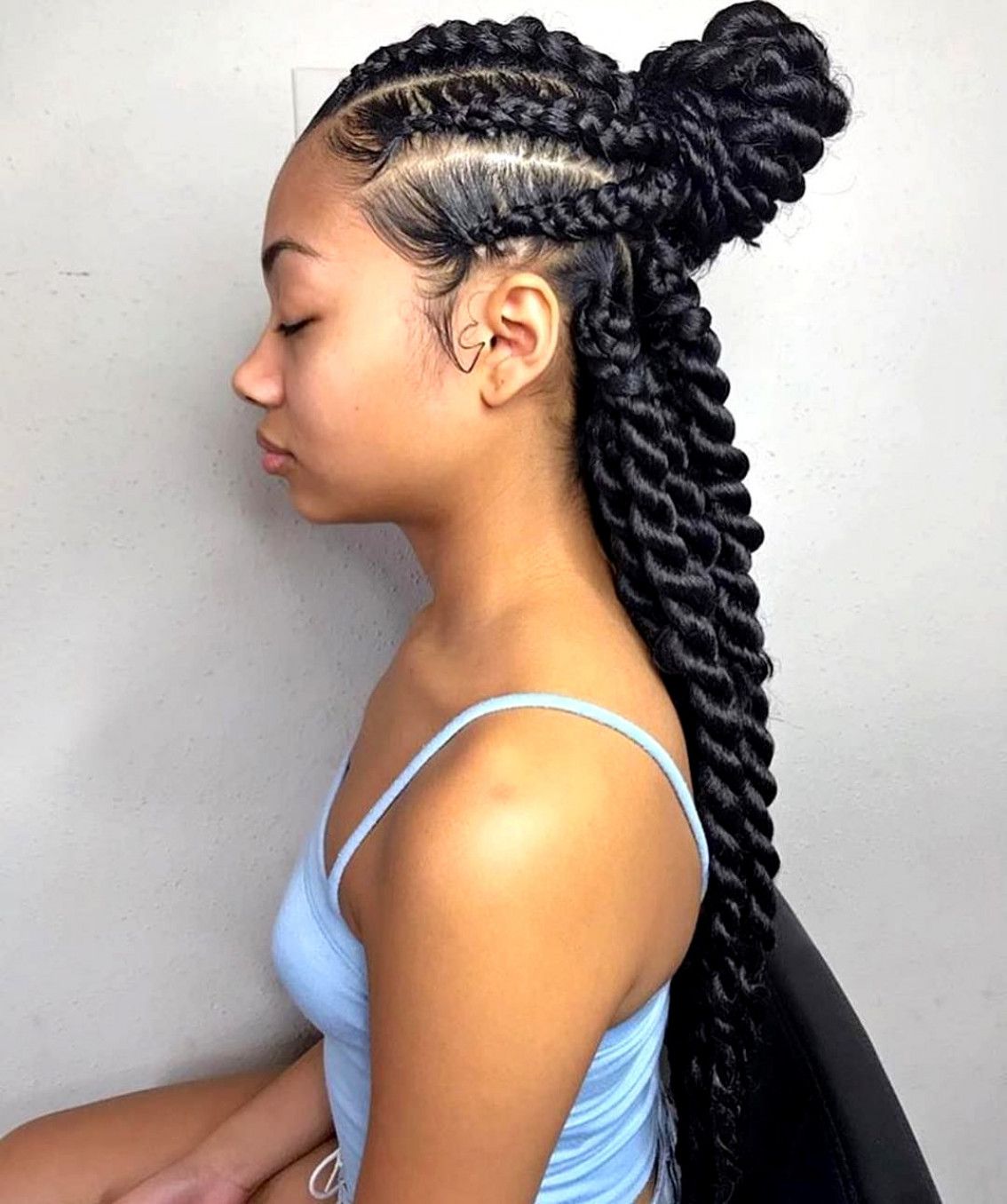 Jumbo box braid style ideas