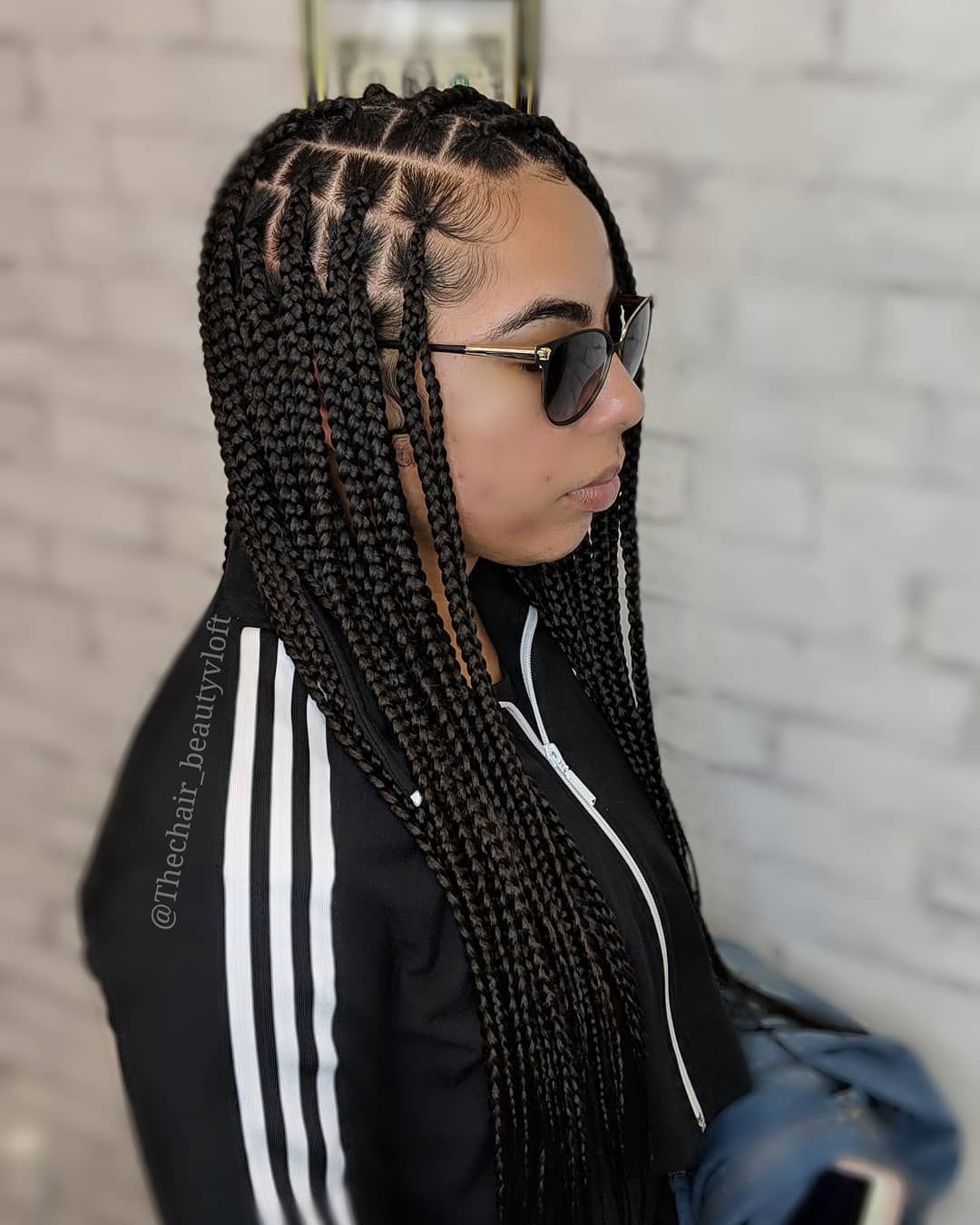 Meadium box braids that are trendy in 2020