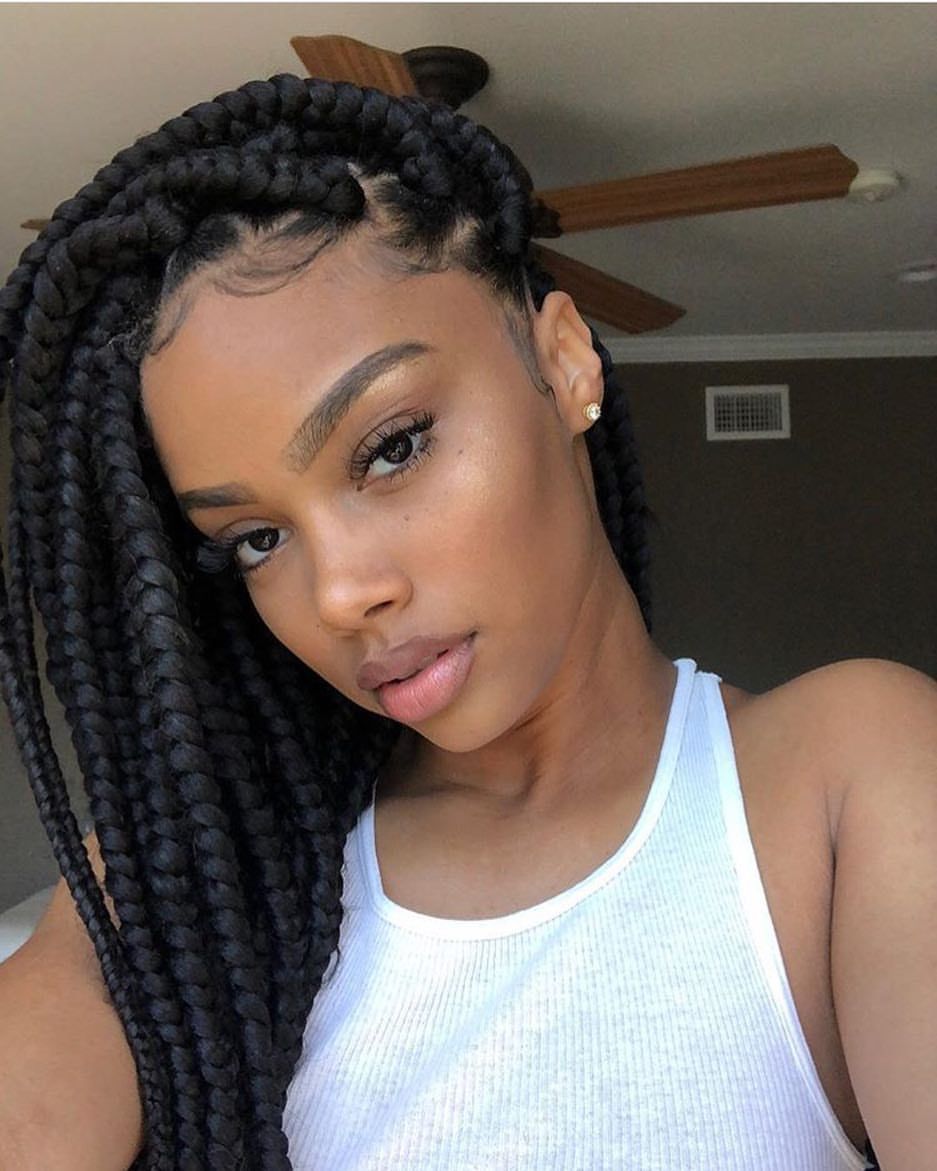 Meadium box braids that are trendy in 2020