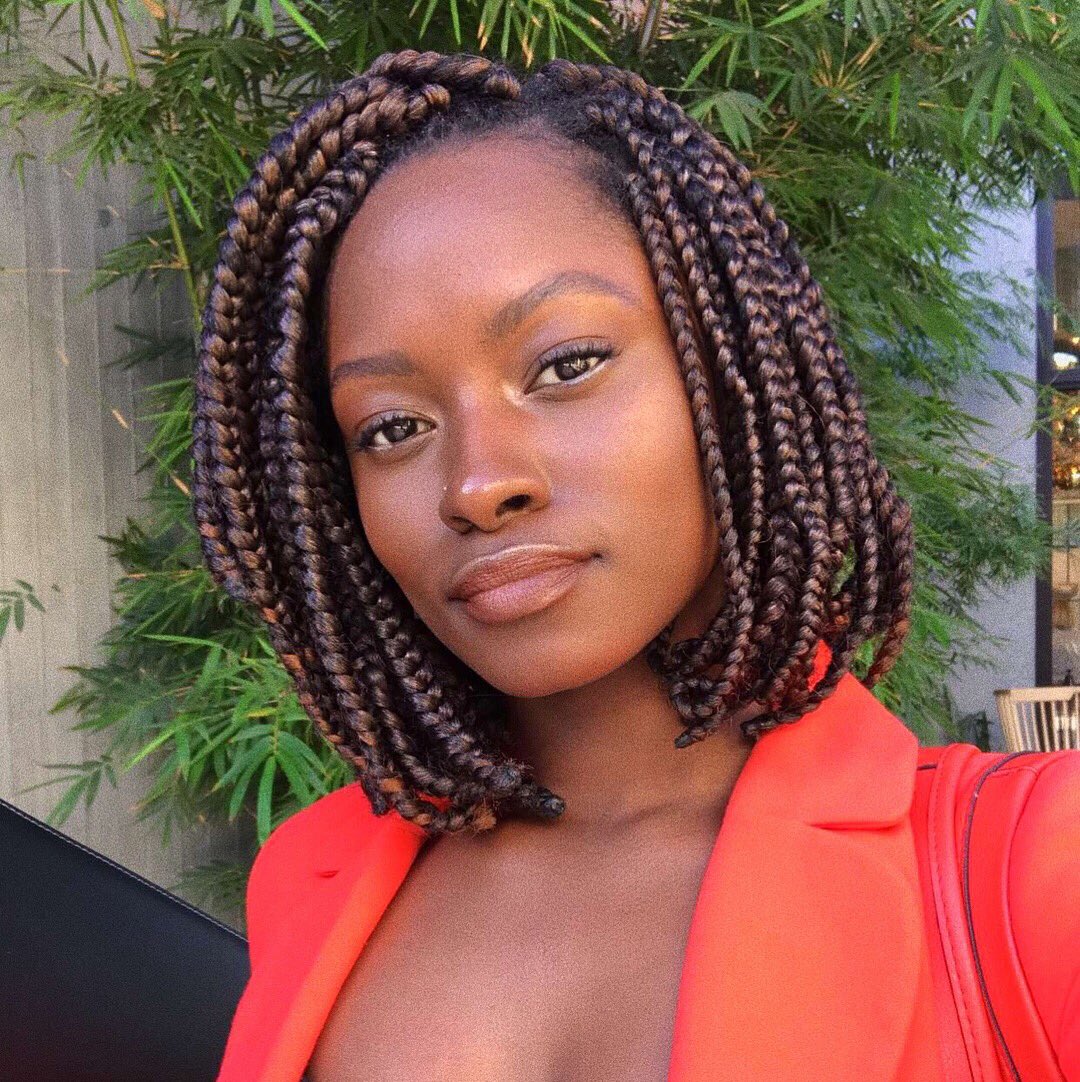 Meadium box braids that are trendy in 2020