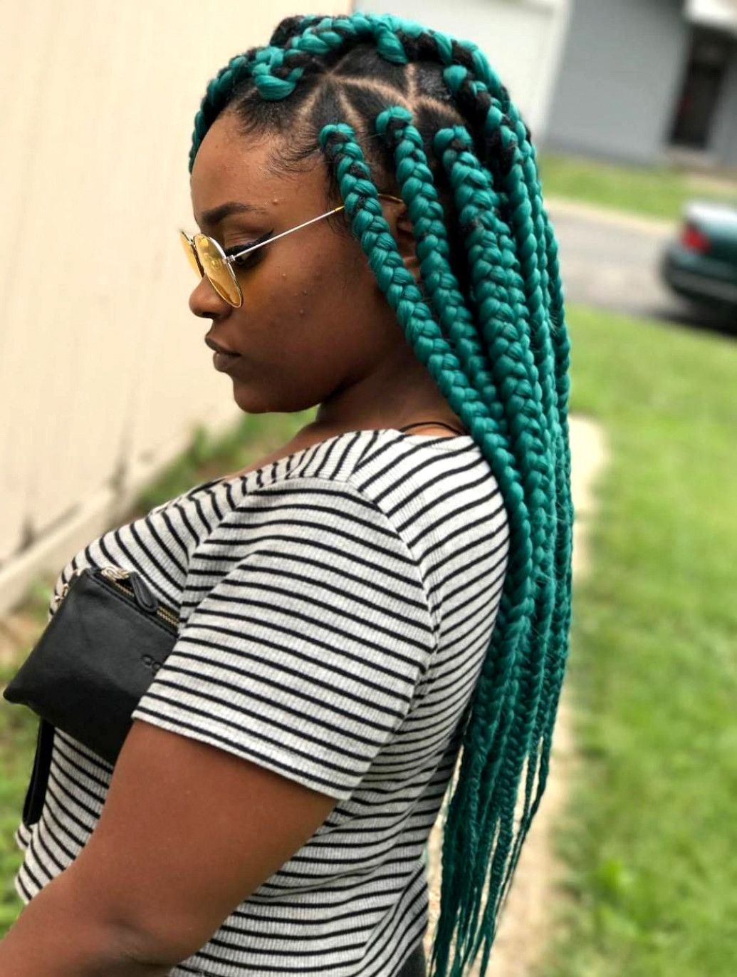 Meadium box braids that are trendy in 2020