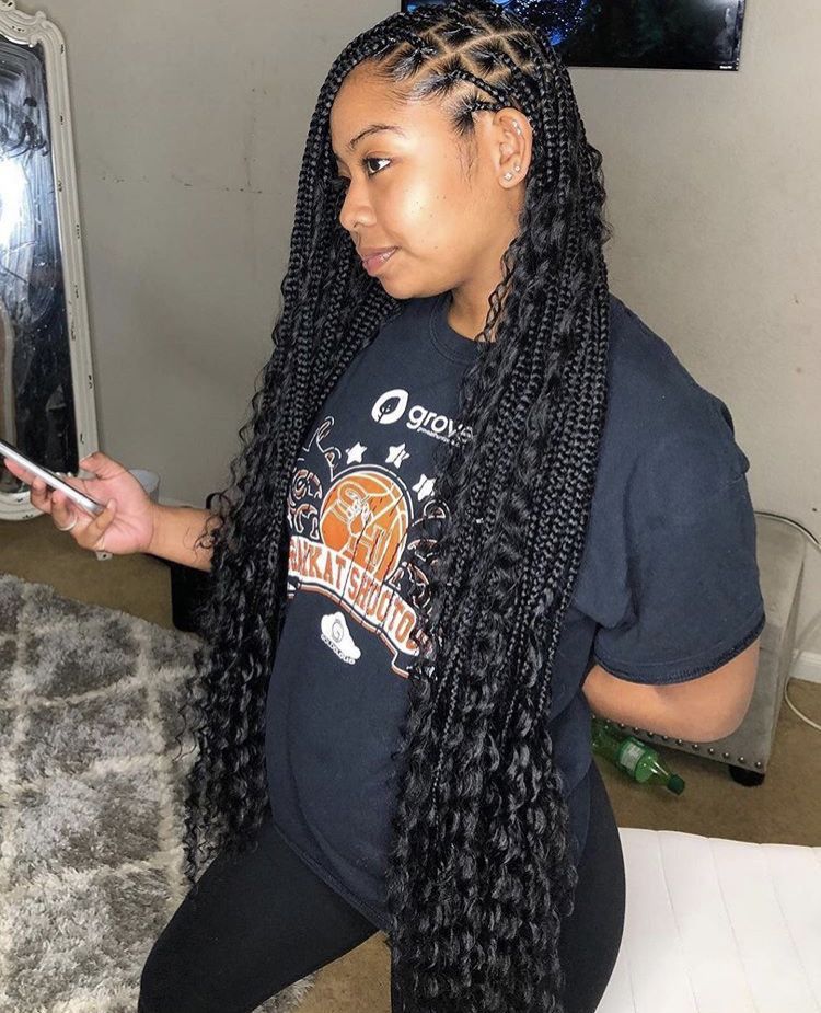 Beautiful knotless braids