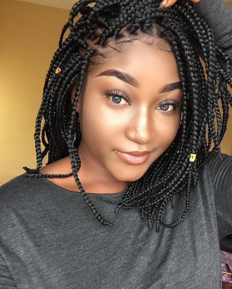 Meadium box braids that are trendy in 2020