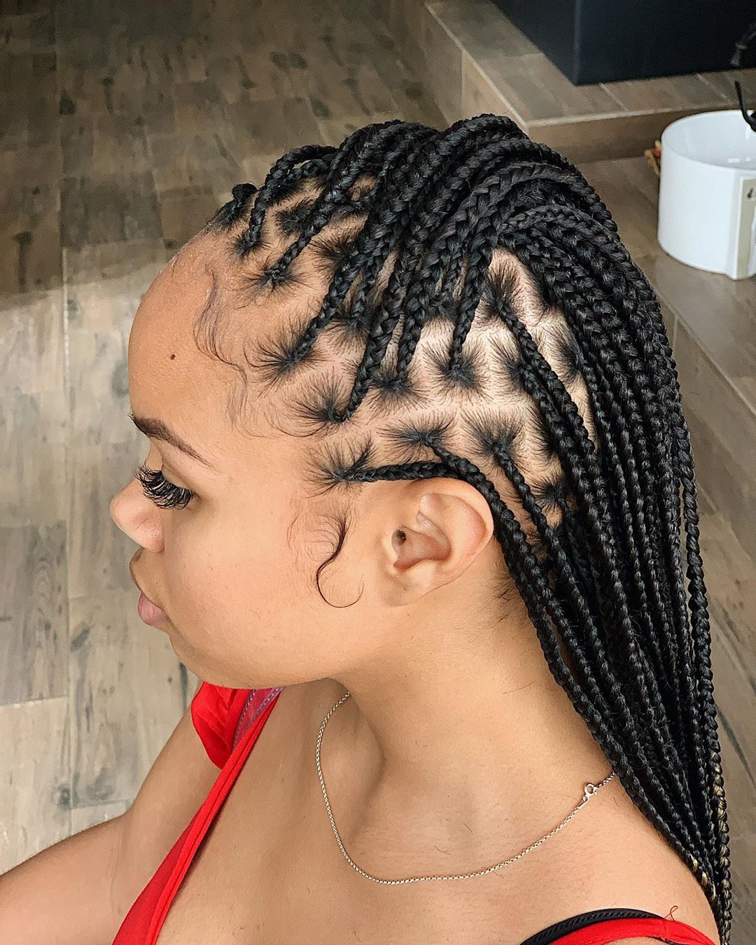 Beautiful knotless braids