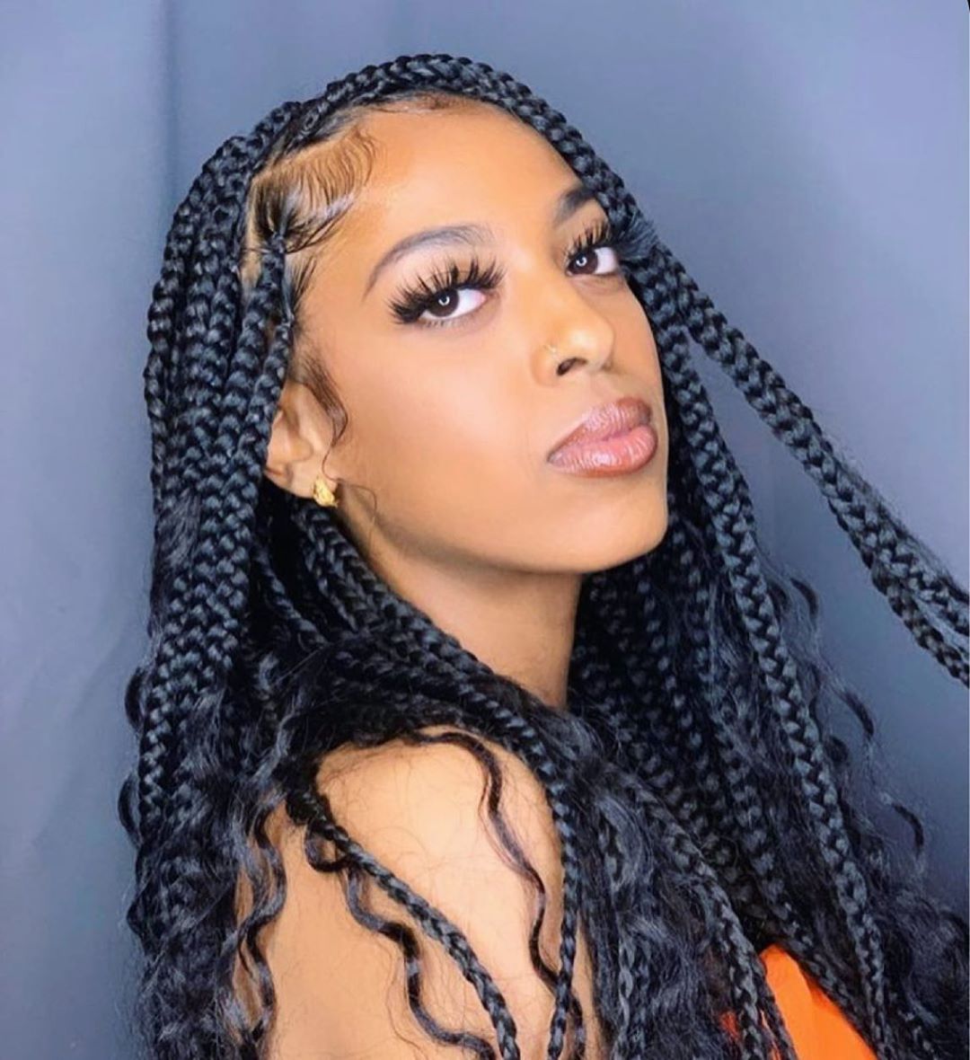 Meadium box braids that are trendy in 2020