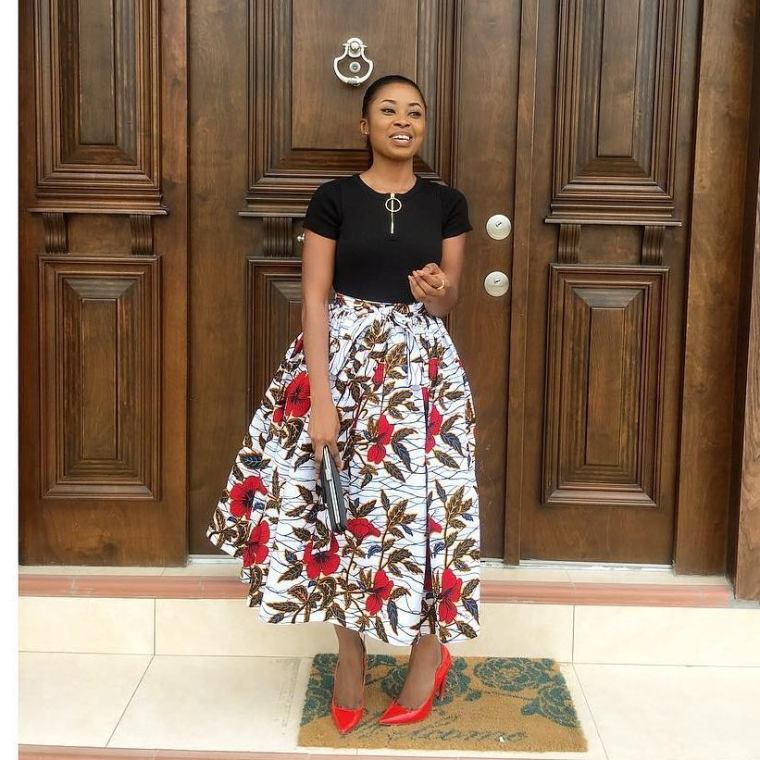 Large Flare Ankara Skirt