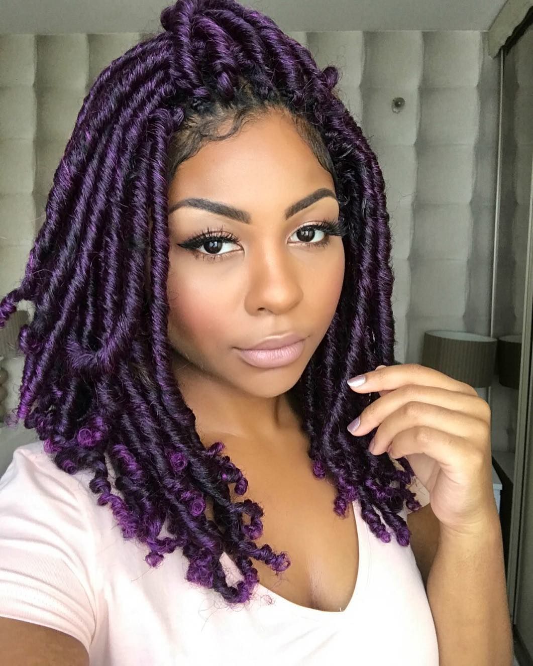 Crochet braid hairstyle idea