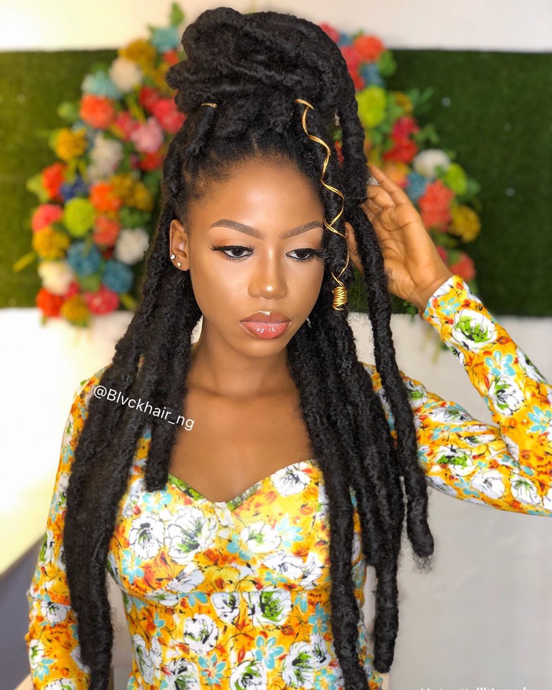 Crochet braid hairstyle idea