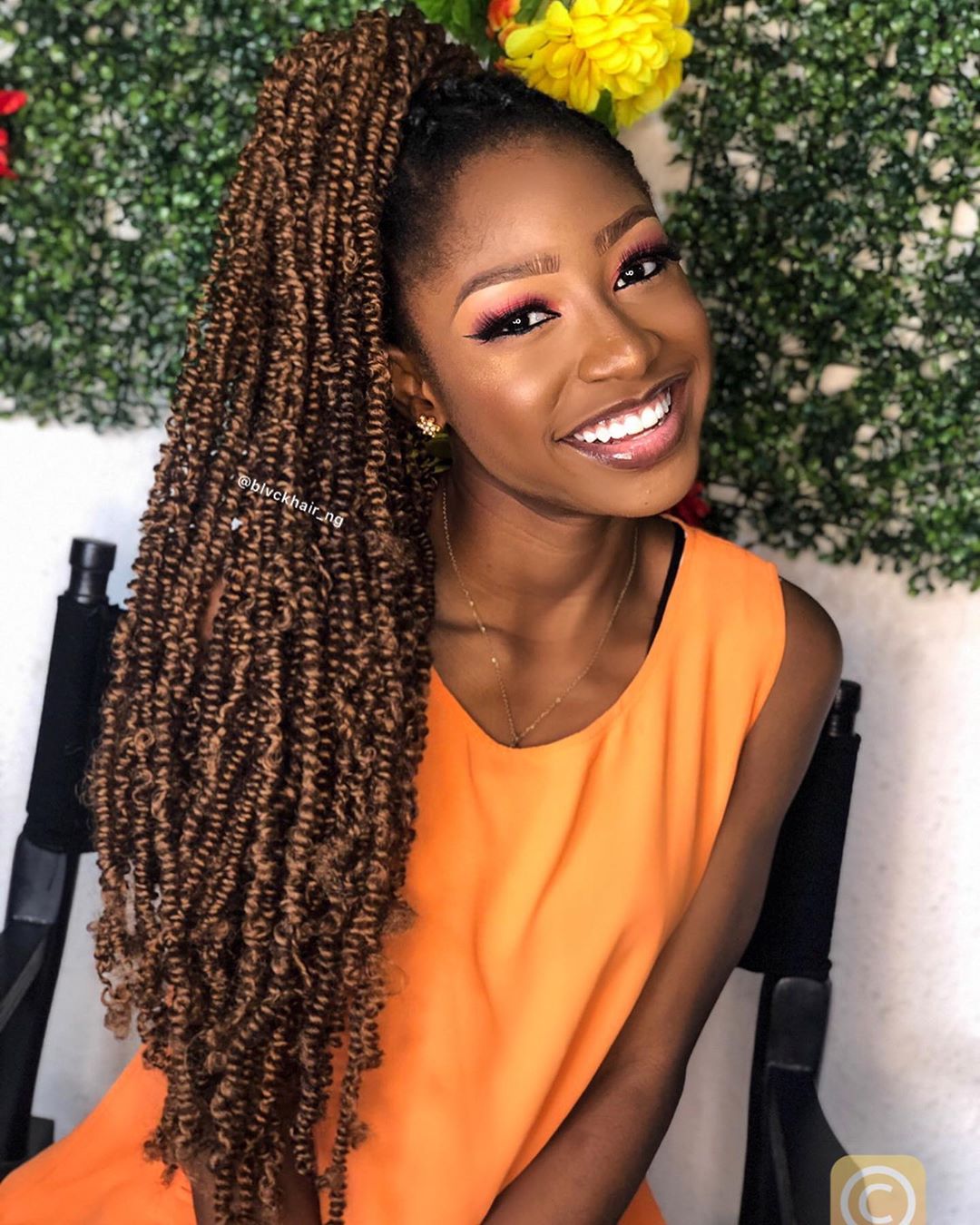 Crochet braid hairstyle idea