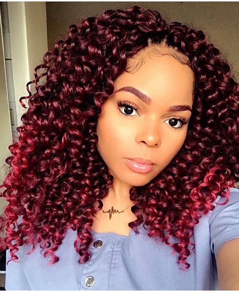 Crochet braid hairstyle idea