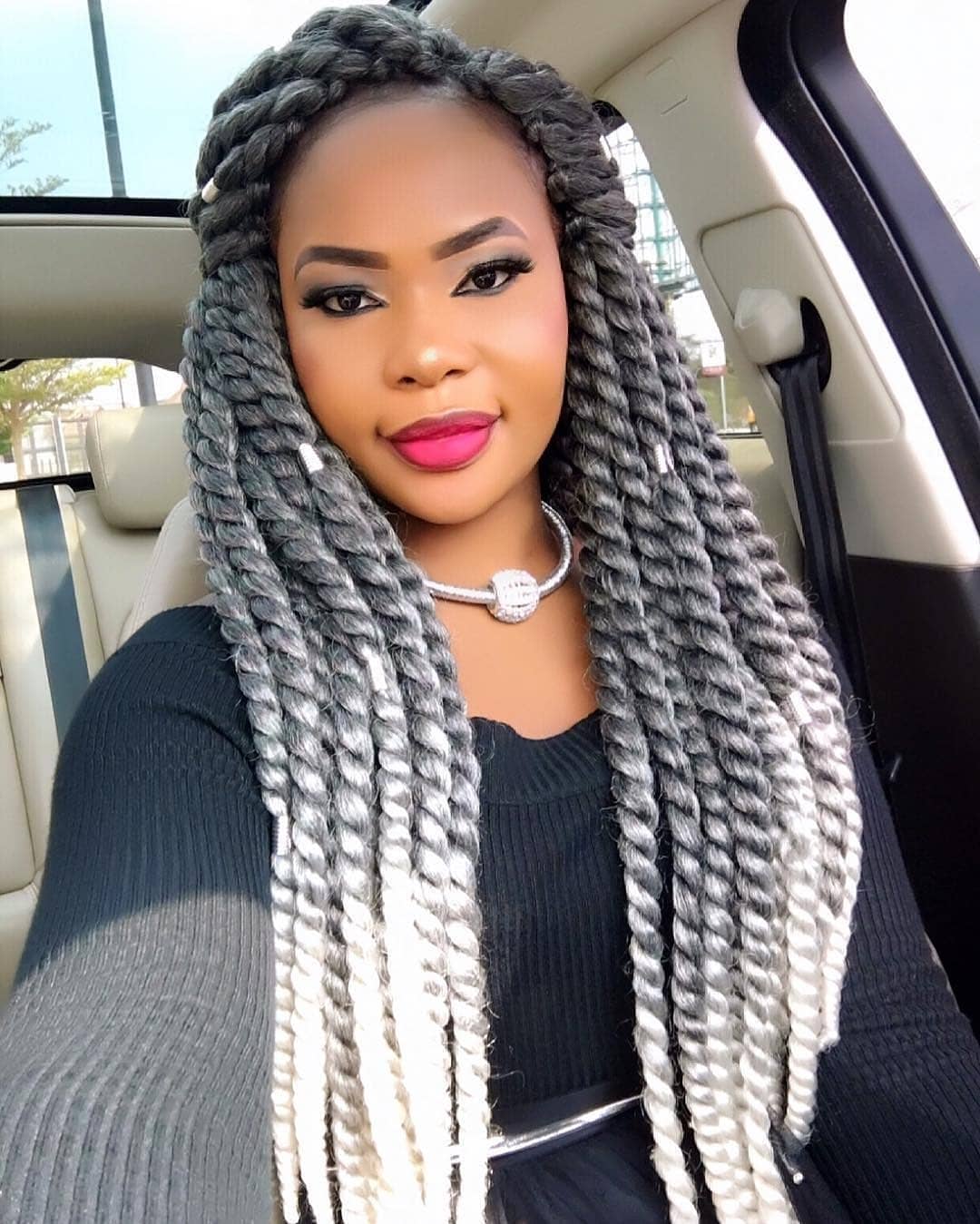 Crochet braid hairstyle idea