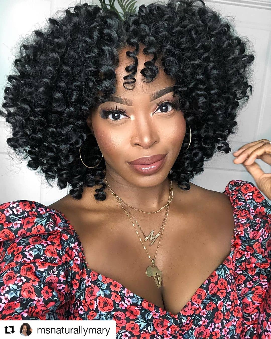 Crochet braid hairstyle idea