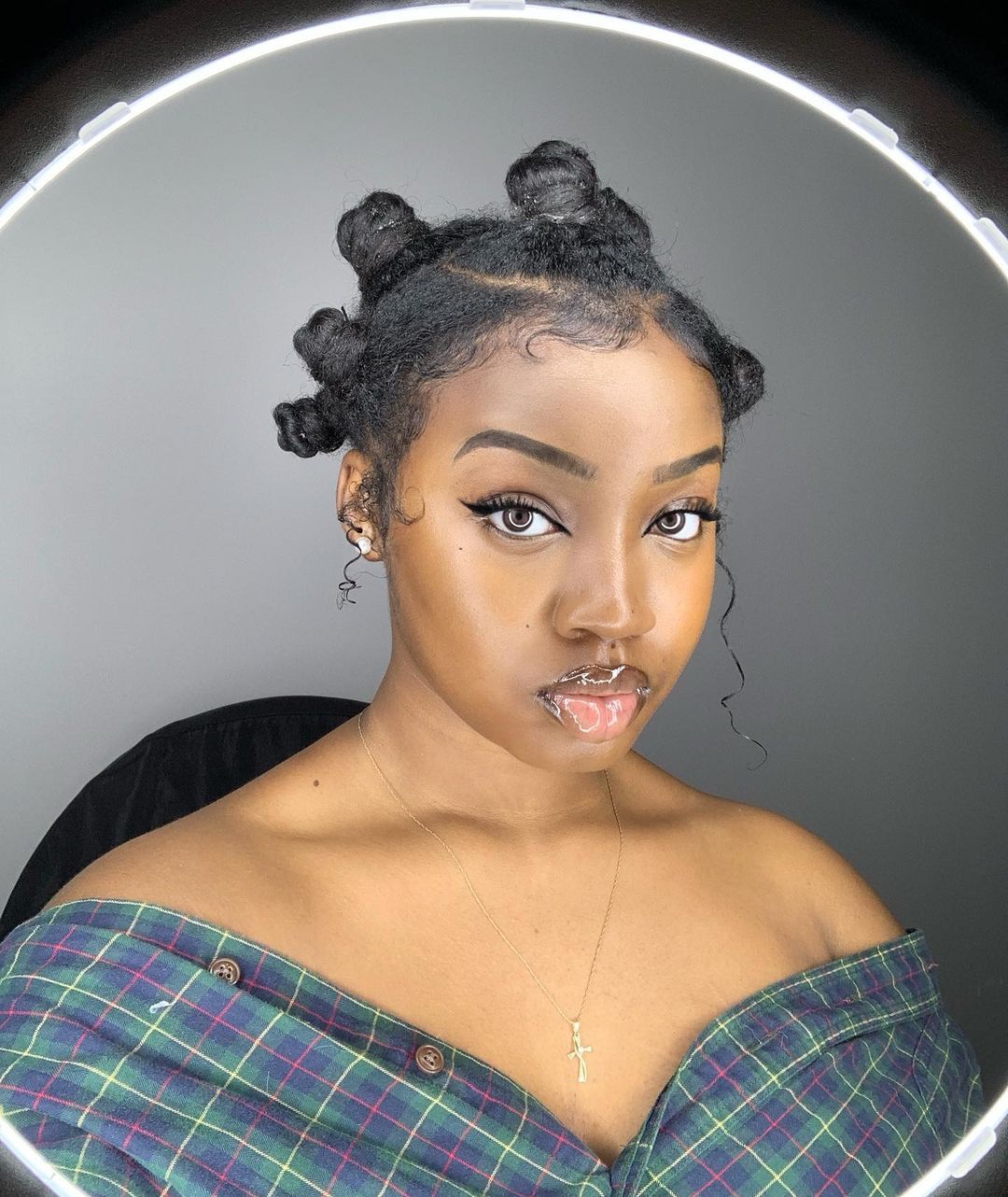 Bantu Knot With Lovely Edges