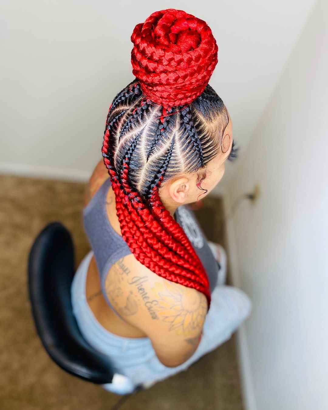 Two In One, Shuku With All Back Cornrows