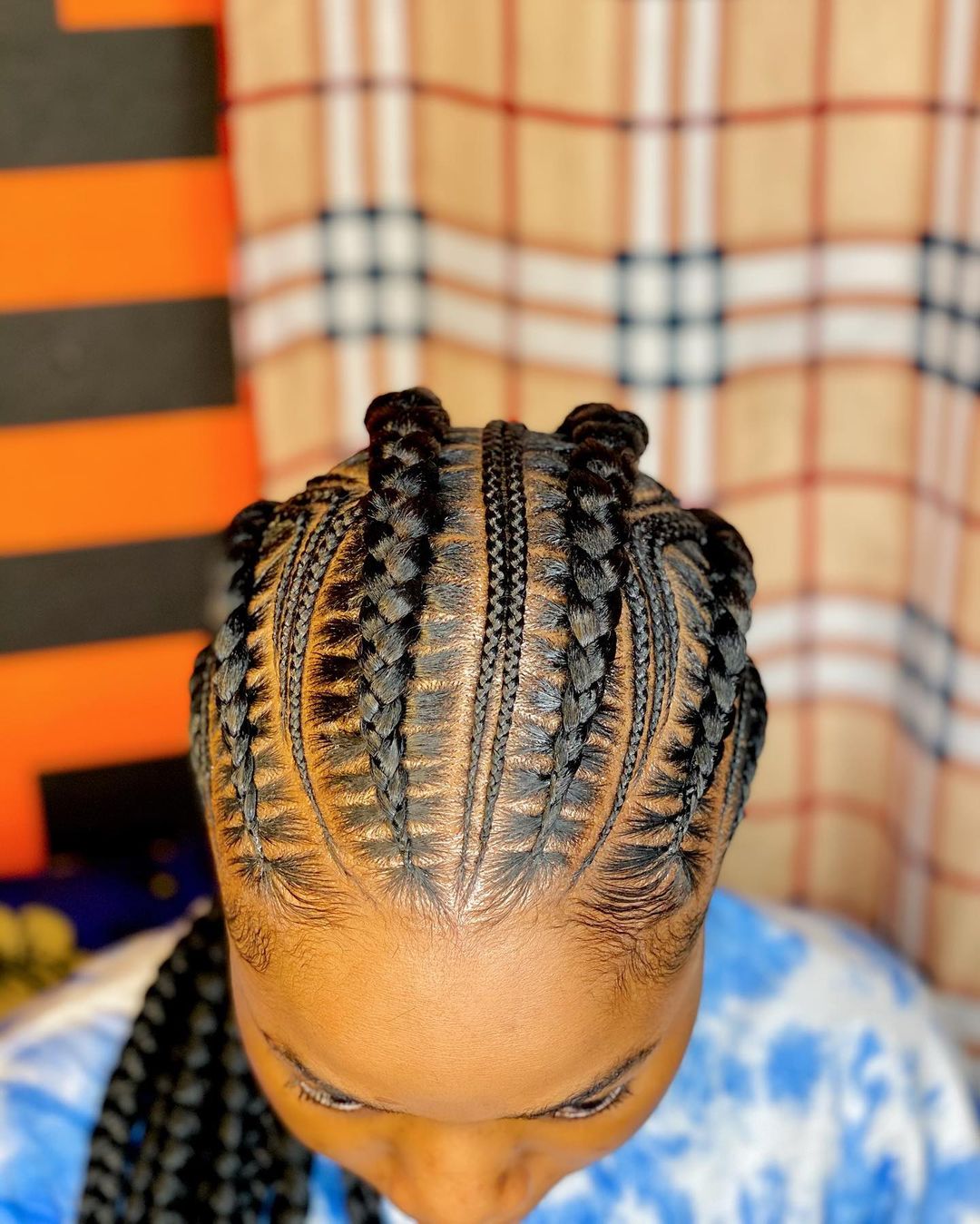 Alternating Cornrows Braids